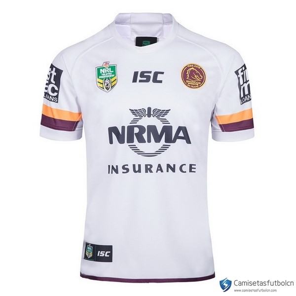 Camiseta Brisbane Broncos Segunda equipo 2018 Blanco